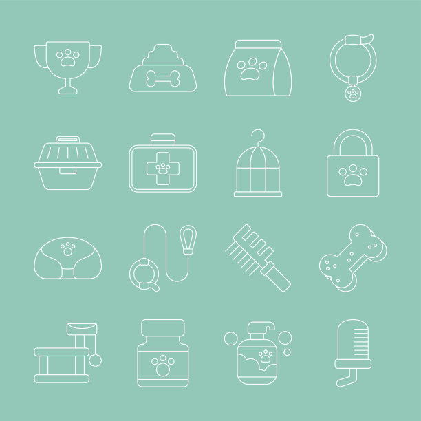 宠物线图标集图片下载