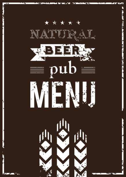 矢量啤酒菜单的酒吧图片下载