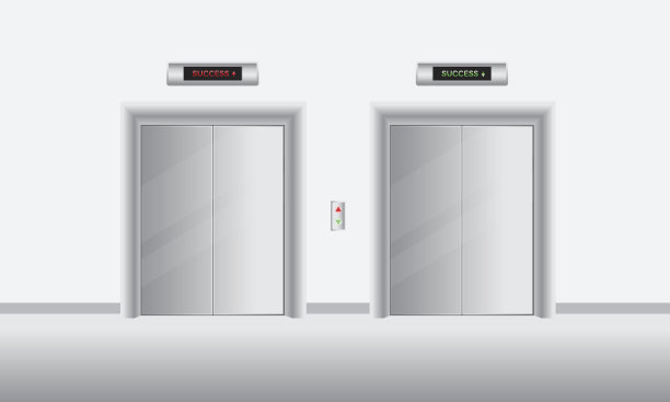 闭门电梯或电梯的组合图片下载