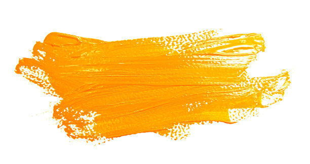 赭色笔触的油漆刷隔离图片下载