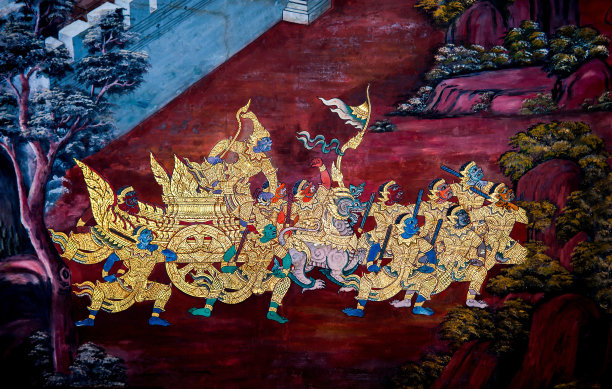 玉佛寺壁画图片下载