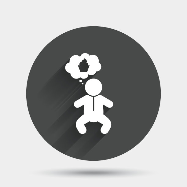 婴儿婴儿标志图标。蹒跚学步的孩子的象征。图片下载