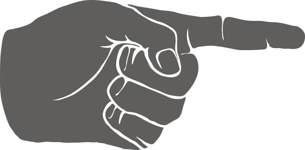 人类手食指手画矢量图片下载