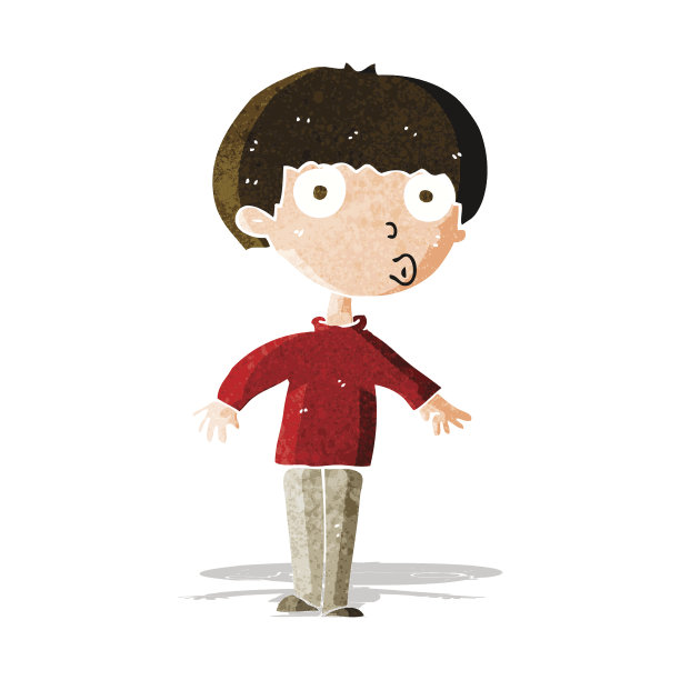 卡通惊讶的男孩图片下载
