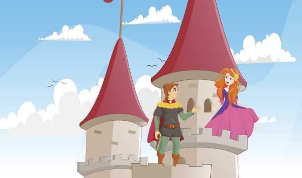 骑士拯救公主的插图图片下载