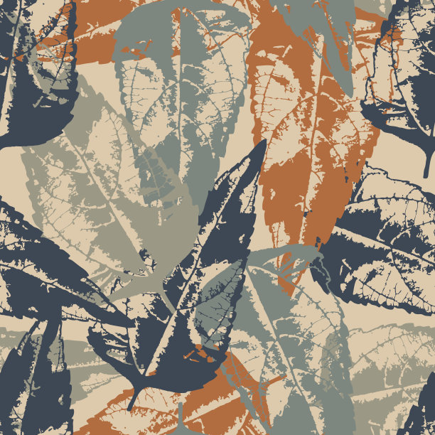 垃圾图案，浅棕色背景上的叶子图片下载