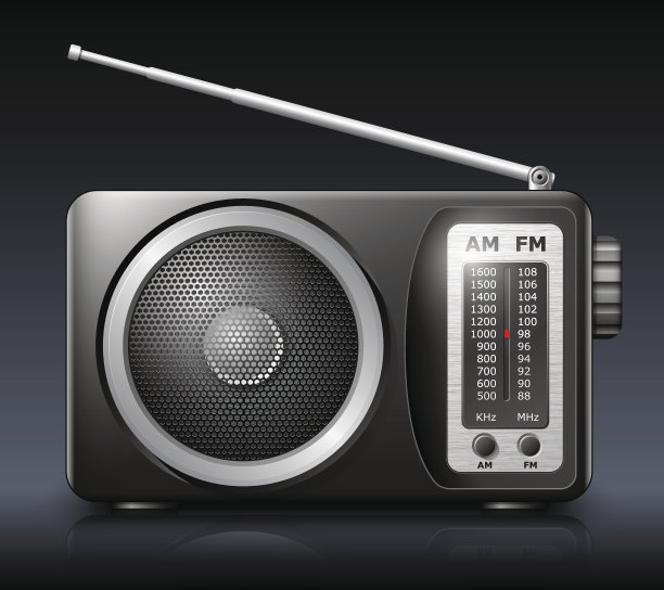 复古的广播,向量图片下载