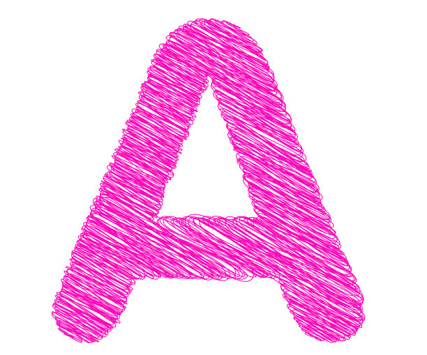 字体条纹粉线，字母图片下载