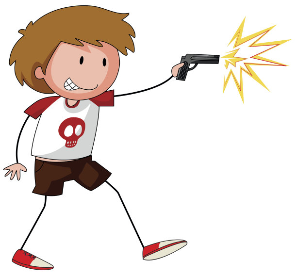 男孩玩枪图片下载