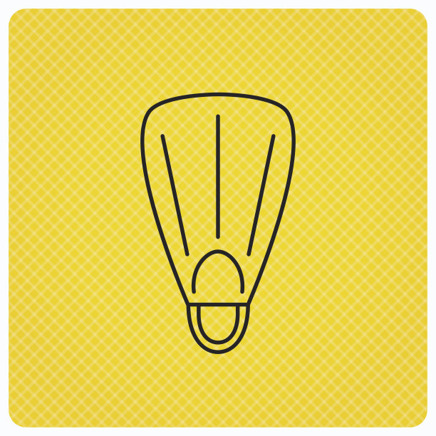 游泳的鳍状肢图标。潜水的迹象。图片下载