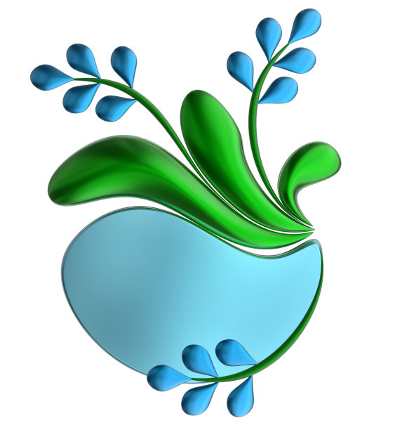 用叶子和花形成图片下载