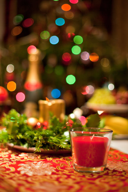 圣诞烛光晚餐图片下载