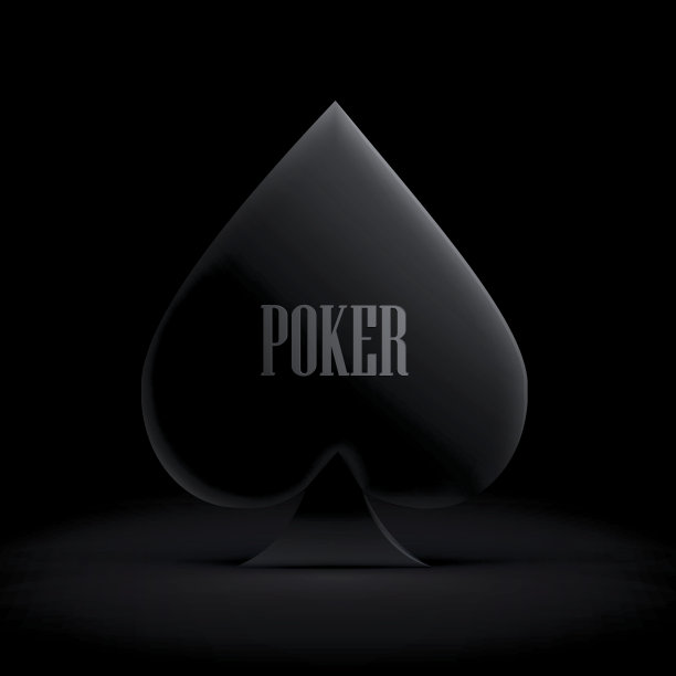 赌牌符号孤立于暗上图片下载