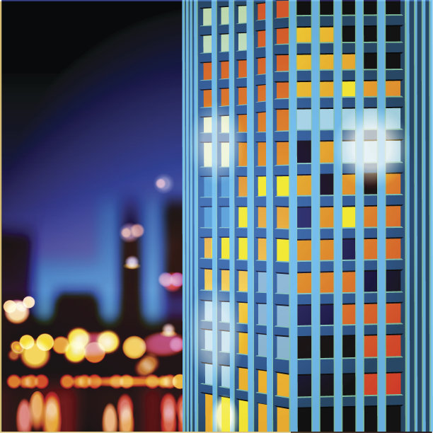 晚上的摩天大楼图片下载