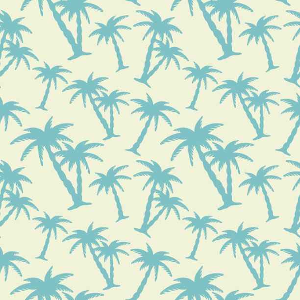 无缝图案与椰子树的轮廓图片下载