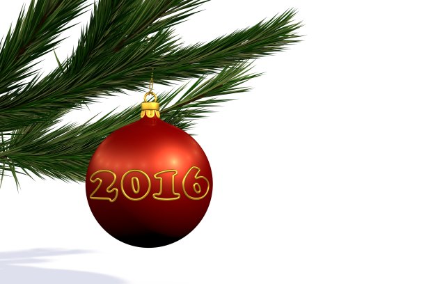 红色圣诞装饰球图片下载