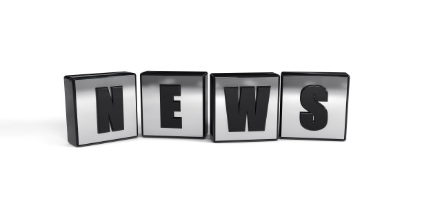 新闻概念金属立方体文本3d渲染图片下载