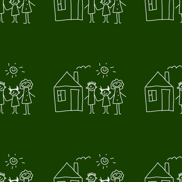 黑板上。学校。无缝的矢量模式图片下载