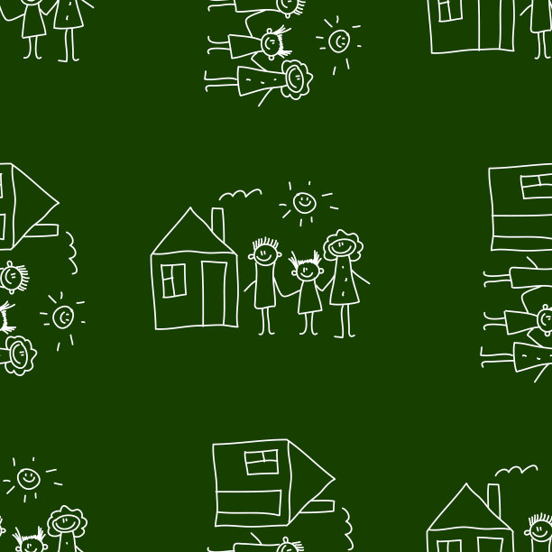 黑板上。学校。无缝的矢量模式图片下载