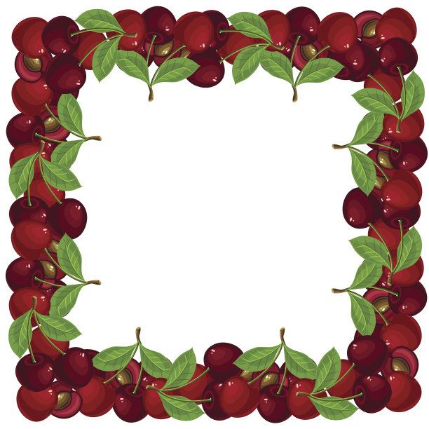 熟樱桃框架图片下载