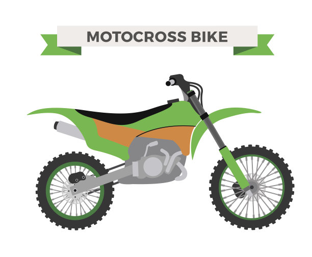 向量摩托车插图。摩托车孤立在白色背景图片下载