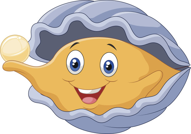 卡通牡蛎抱珍珠图片下载