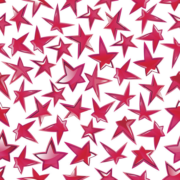 闪亮的粉红色星星无缝图案背景图片下载