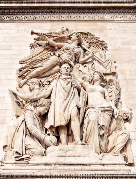 巴黎的凯旋门图片下载