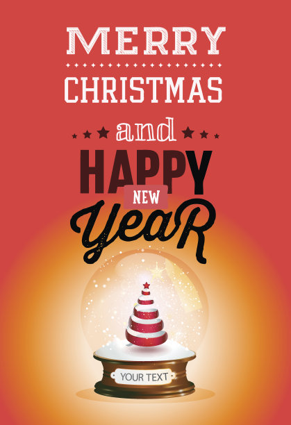 圣诞和新年字母背景。图片下载