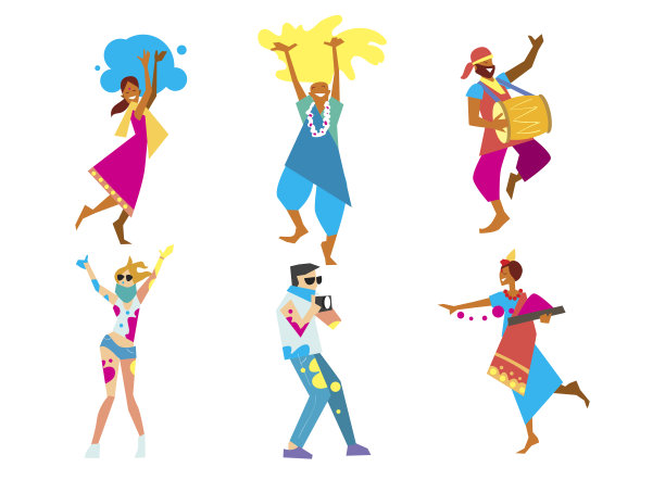 胡里节，矢量插图图片下载