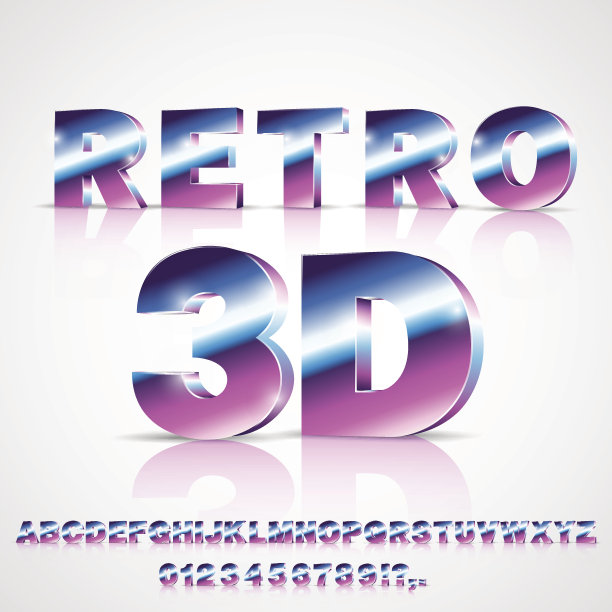 科幻复古字体图片下载