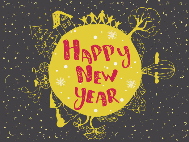 手绘印刷海报。素材图片