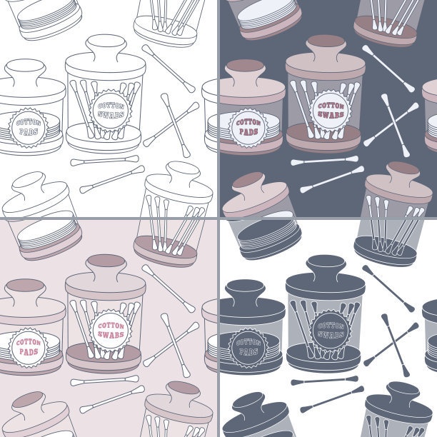 无缝模式与泰国按摩，水疗元素图片下载