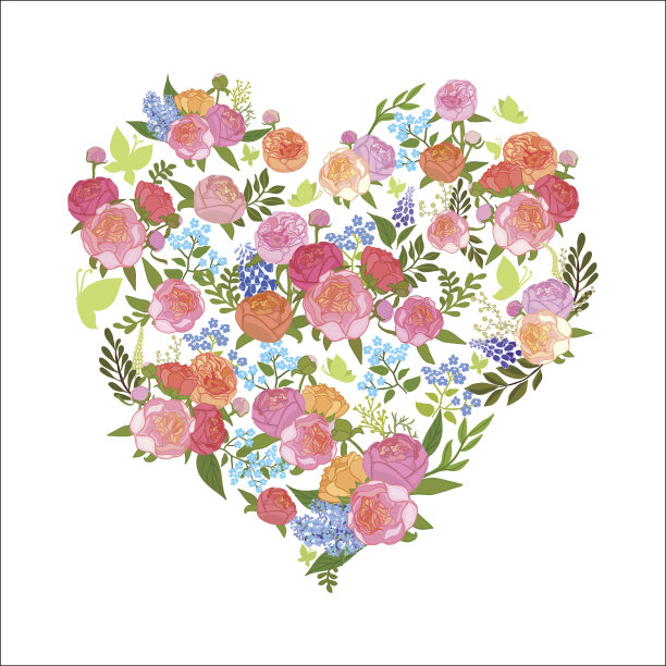 花爱形状-插图图片下载