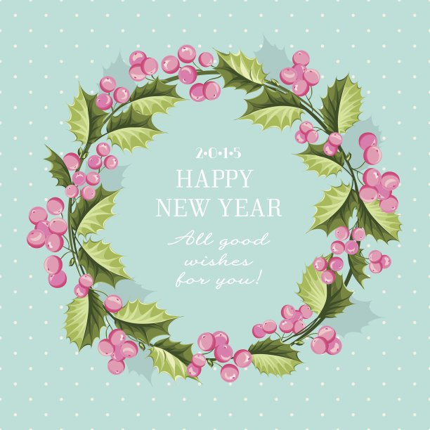 圣诞槲寄生花环。图片下载