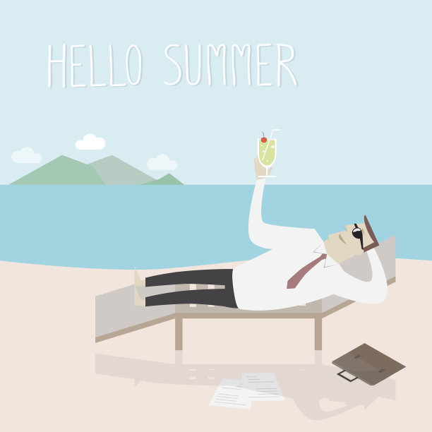 你好夏天-向量图片下载