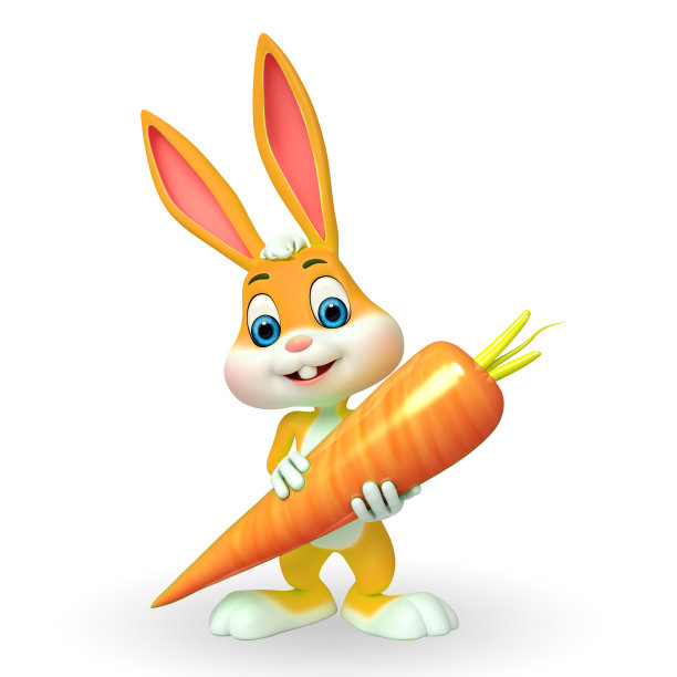 胡萝卜复活节兔子图片下载