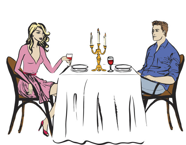 约会的餐厅图片下载