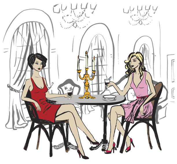 女性在餐厅图片下载