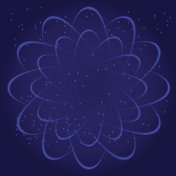 发光的氖矢量宇宙之花图片下载