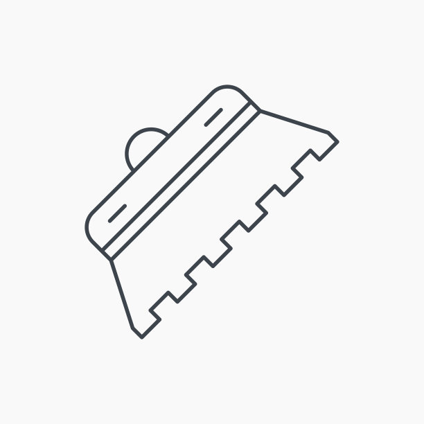 抹刀瓷砖图标。刮刀修补工具标志。图片下载