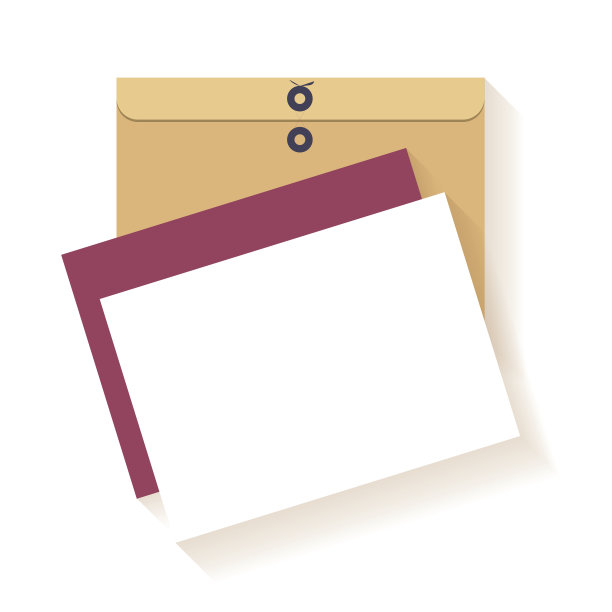 平面矢量设计包络和卡片。图片下载