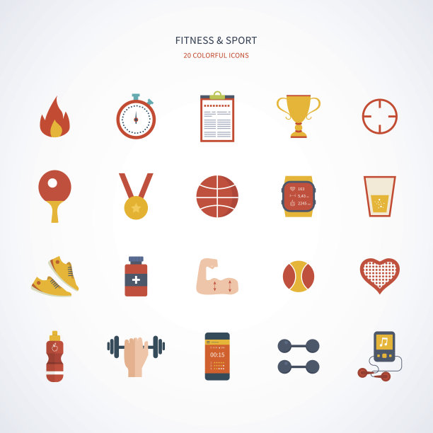 矢量插图概念运动，健身和健康的生活方式图片下载