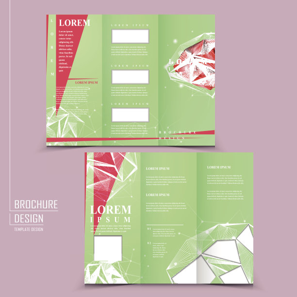 华丽的三折模板设计图片下载