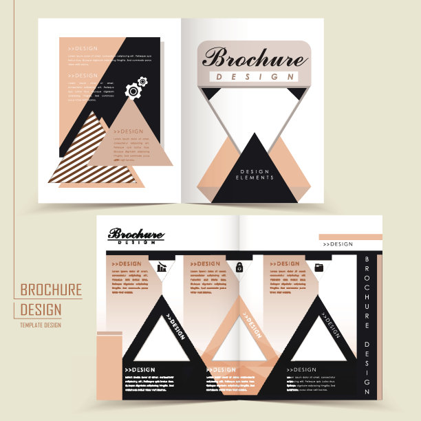 时尚的半折叠模板设计图片下载