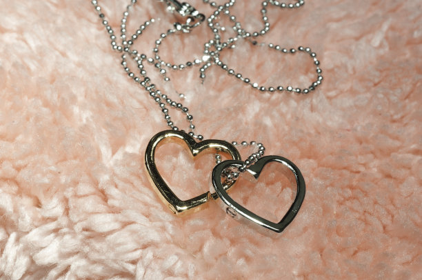 两颗心吊坠图片下载