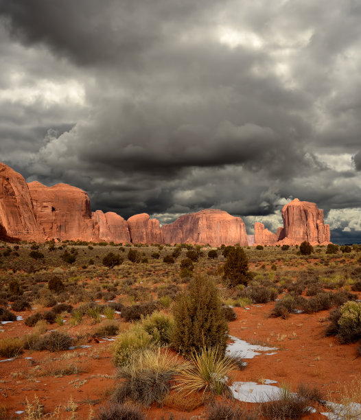 纪念碑谷多云的天空图片下载