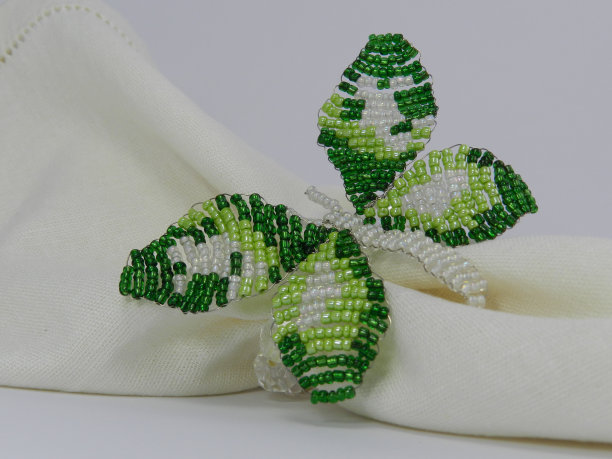 门餐巾绿蝴蝶珠图片下载