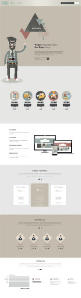 一个页面的网站设计模板。图片下载