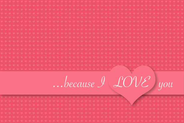 粉色背景，心形纹理和爱的信息图片下载